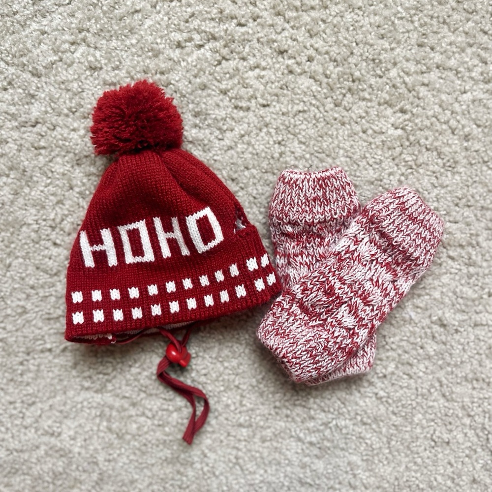 Christmas hat & leg warmer set for DOG 🐾